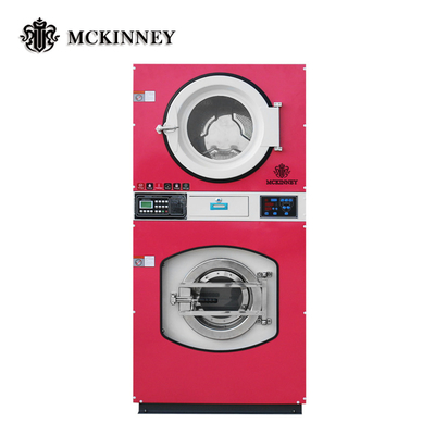 High Quality Commercial Stainless Steel 15kg Double Stack Fully Automatic Washing Machine And Dryers